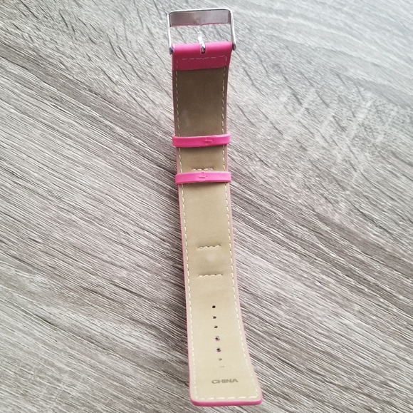 Silver and Pink Cuff Watch - Picture 2 of 6